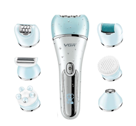Эпилятор VGR V-733 аккумуляторный USB 6в1 Зелёный (24)