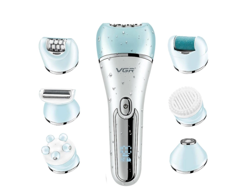 Эпилятор VGR V-733 аккумуляторный USB 6в1 Зелёный (24)