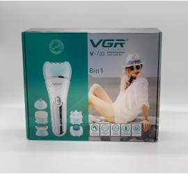 Эпилятор VGR V-733 аккумуляторный USB 6в1 Зелёный (24)