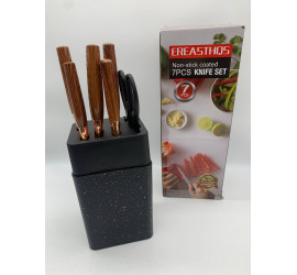 Набор кухонных ножей Knife Set 7 pcs на подставке из нержавеющей стали (20)