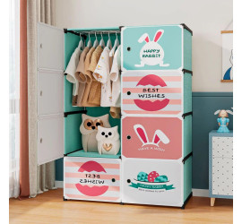 Пластиковый модульный шкаф Модель3 Happy Rabbit (6)