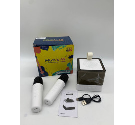 Портативная Bluetooth колонка K18 с двумя микрофонами RGB WHITE (40)