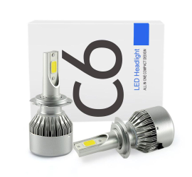 Комплект LED ламп C6 H7 2шт / Светодиодные автолампы (50)