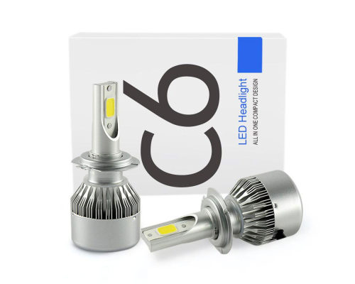 Комплект LED ламп C6 H7 2шт / Светодиодные автолампы (50)