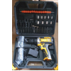 Шуруповерт аккумуляторный с насадками screw driver sets yellow 12v (10)