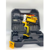 Шуруповерт аккумуляторный с насадками screw driver sets yellow 12v (10)