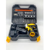 Шуруповерт аккумуляторный с насадками screw driver sets yellow 12v (10)