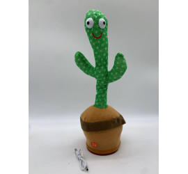 Танцующий кактус поющий 120 песен с подсветкой аккумуляторный Dancing Cactus (100)