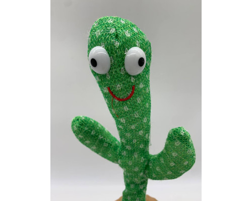 Танцующий кактус поющий 120 песен с подсветкой аккумуляторный Dancing Cactus (100)