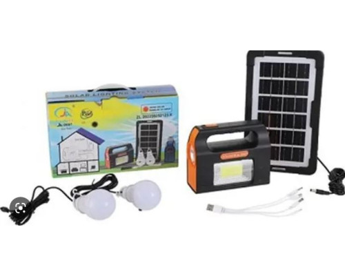 Солнечная зарядная станция + LED фонарь Junai JA-2007 с лампочками + Power Bank (20)