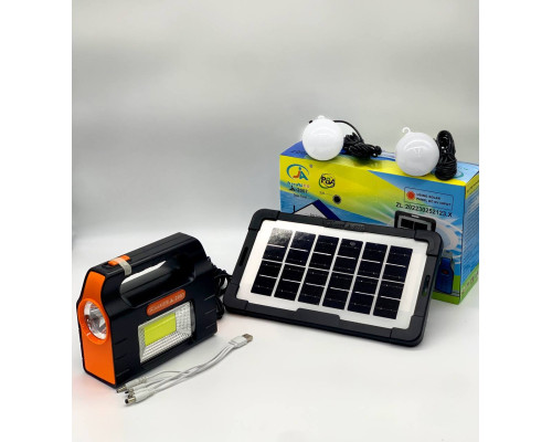Солнечная зарядная станция + LED фонарь Junai JA-2007 с лампочками + Power Bank (20)