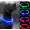 Ошейник для собаки со светодиодной LED подсветкой, зарядка USB (СИНИЙ) (240)