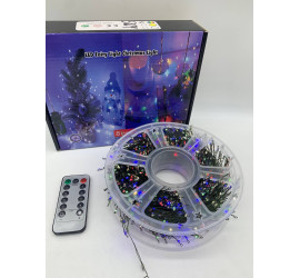 Гирлянда на катушке Хвойная мишура 50м LED USB с пультом МУЛЬТИК (60)
