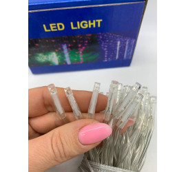 Гирлянда-штора светодиодная 160 LED 2х2 м USB с пультом ТЕПЛЫЙ (100)