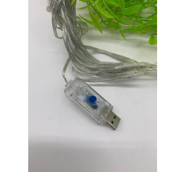 Гирлянда штора, роса, занавес на окно новогодняя светодиодная USB (100)