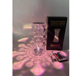 Настольная лампа ночник (Аккумуляторная)  RGB Crystal Lamp Diamond (40)