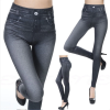Леджинсы Леггинсы утепленные Jeans winter Leggings Size XXL-XXXL BLACK (200)