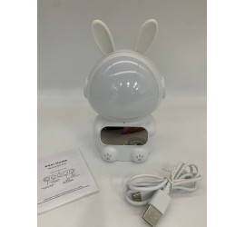 Детские часы с будильником Кролик Rabbit clock with LIGHT WHITE (60)