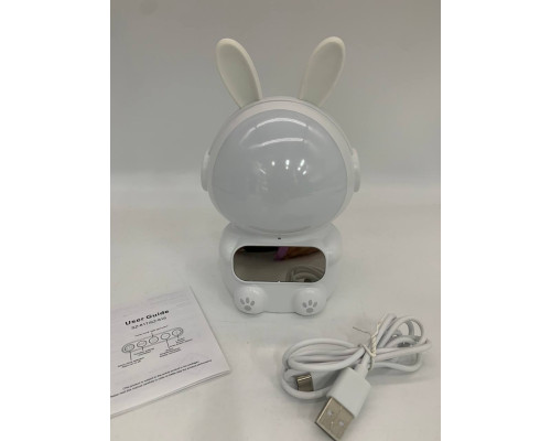 Детские часы с будильником Кролик Rabbit clock with LIGHT WHITE (60)