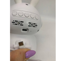 Детские часы с будильником Кролик Rabbit clock with LIGHT WHITE (60)