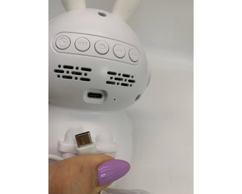 Детские часы с будильником Кролик Rabbit clock with LIGHT WHITE (60)