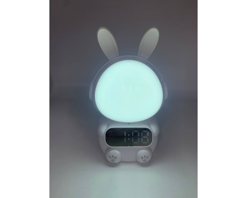 Детские часы с будильником Кролик Rabbit clock with LIGHT WHITE (60)