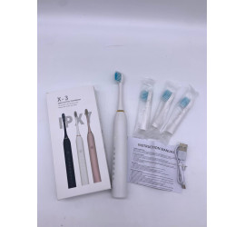Электрическая зубная щетка X3 USB Sonic Toothbrush, 4 насадки, 6 режимов WHITE (200)