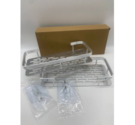 Металлическая полка для ванной самоклеящеюся Bathroom shelf до 10 кг GREY (50)