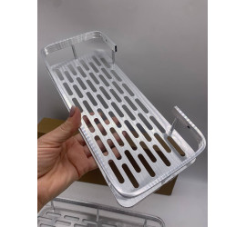 Металлическая полка для ванной самоклеящеюся Bathroom shelf до 10 кг GREY (50)