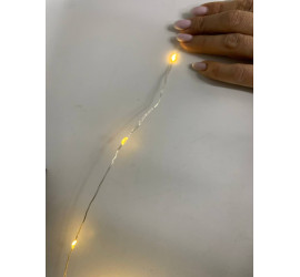 Гирлянда светодиодная нить роса 20 м LED с пультом ТЕПЛЫЙ (200) USB