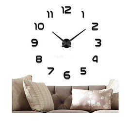 Большие настенные 3Д часы 3D часы DIY Clock 70-150см с ЦИФРАМИ (60)