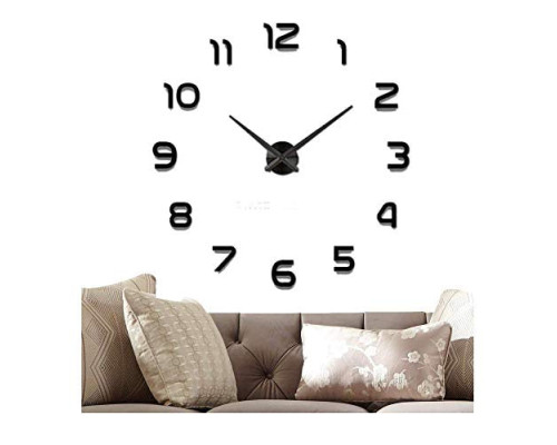 Большие настенные 3Д часы 3D часы DIY Clock 70-150см с ЦИФРАМИ (60)