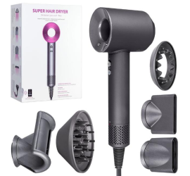 Фен стайлер для волос 5в1 Super hair dryer Fan GREY (12)