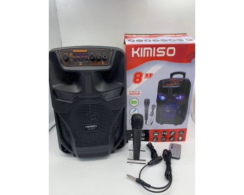 Портативная колонка Kimiso QS-5805 8inch с микрофоном и светомузыкой (8)