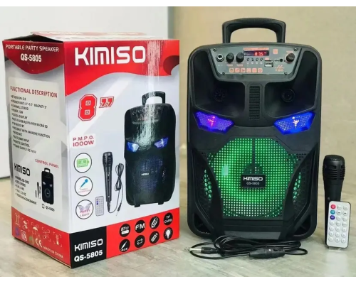 Портативная колонка Kimiso QS-5805 8inch с микрофоном и светомузыкой (8)