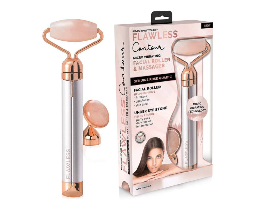 Роликовый массажер для лица из розового кварца Flbwles Conto Facial Roller(100)