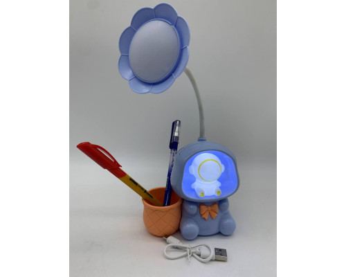 Детская настольная аккумуляторная LED лампа 3in1 Rabbit BLUE (120)