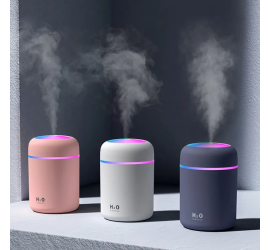 Увлажнитель воздуха с подсветкой H2O Colorful Humidifier 300 мл USB WHITE (100)