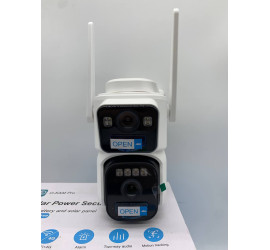 Поворотная погодозащитная IP WiFi камера Модель11 2 линзы 4к с солнечной панелью (24)