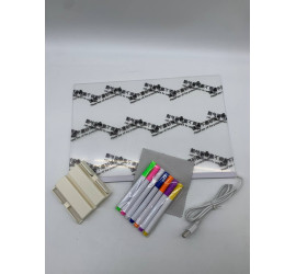 Светодиодная доска для заметок и рисования USB 20см*30см (60)