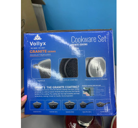 Набор посуды 12 предметов  Vollyx Cookware Set  RED (4)