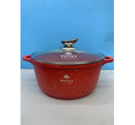 Набор посуды 12 предметов  Vollyx Cookware Set  RED (4)