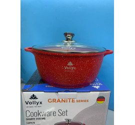 Набор посуды 12 предметов  Vollyx Cookware Set  RED (4)