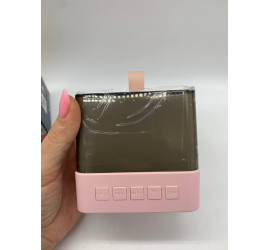 Портативная Bluetooth колонка K18 с двумя микрофонами RGB PINK (40)