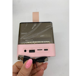 Портативная Bluetooth колонка K18 с двумя микрофонами RGB PINK (40)