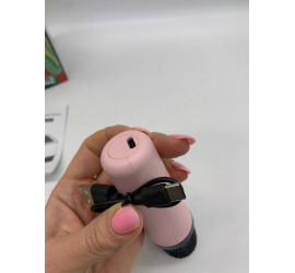 Портативная Bluetooth колонка K18 с двумя микрофонами RGB PINK (40)