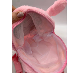 Детский мягкий рюкзак Стич Lilo Stitch с ушками PINK (300)
