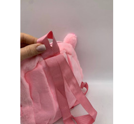 Детский мягкий рюкзак Стич Lilo Stitch с ушками PINK (300)