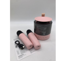 Портативная Bluetooth колонка K19 с двумя микрофонами RGB PINK (40)