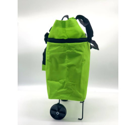 Портативная складная тележка для покупок сумка-тележка с колесами Trolley bag Зеленый (50)